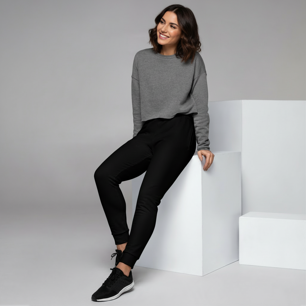 NATURMÄDEL® CLASSIC BASIC - EXCLUSIVE ATMUNGSAKTIVE, ELASTISCHE HIGHTECH DAMEN JOGGINGHOSE IM LOUNGEWEAR LOOK. WUNDERSCHÖNER KOMBIPARTNER FÜR ALLE GELEGENHEITEN. - FARBE SCHWARZ - DESIGN Verena by VerJa.ME® - www.naturmaedel.shop -