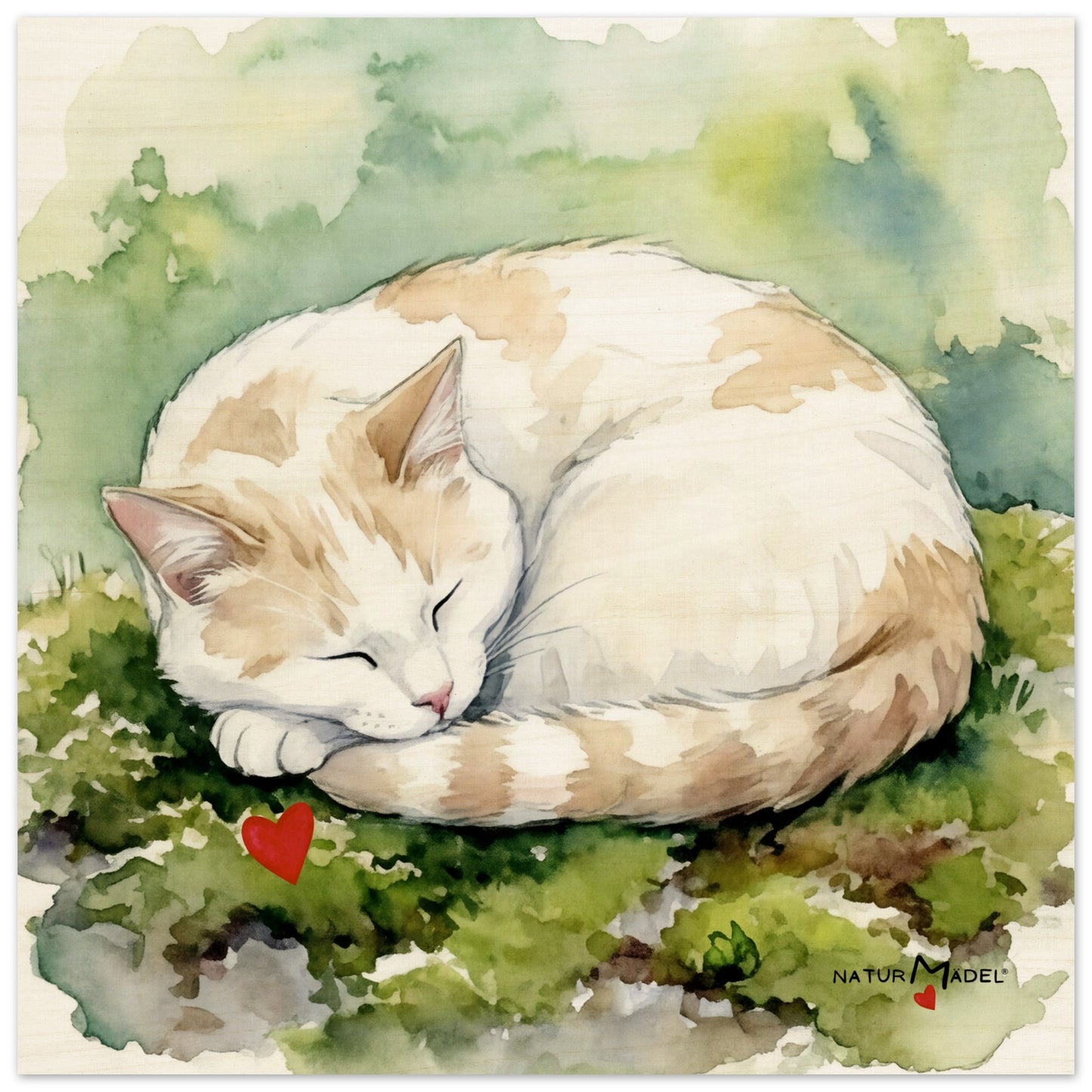 NATURMAEDEL® Wertvoller Holzdruck Wandbild „Kater Carlo“ aus WO IST MILLI? - Natürliches Birkenholz - SAMMELEDITION NATURMAEDEL® HERZENSKINDER - Design Verena u. Janina Boehler by VerJa.ME® - für Glücksmomente im Kinderzimmer - Garderobe - 1.22 - www.naturmaedel.shop -