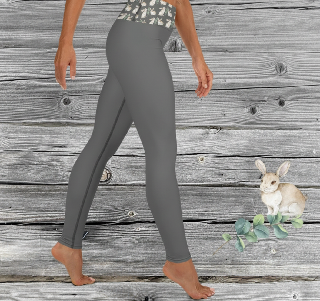 NATURMAEDEL YOGA - EXCLUSIVE MICROFASER, SUPER ELASTISCHE YOGA- U. FITNESS-LEGGING MIT NATURMÄDEL® TIERLIEBE AQUARELL DESIGN by VERENA VerJa.ME-3 - www.naturmaedel.shop -