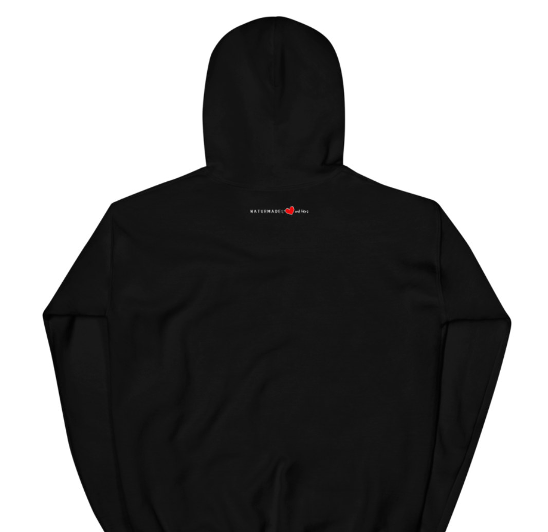GEMÜTLICHER NATURMÄDEL® BASIC UNISEX HOODIE MIT EINZIGARTIGEM NATURMÄDEL® TIERLIEBE DESIGN, www.naturmaedel.shop