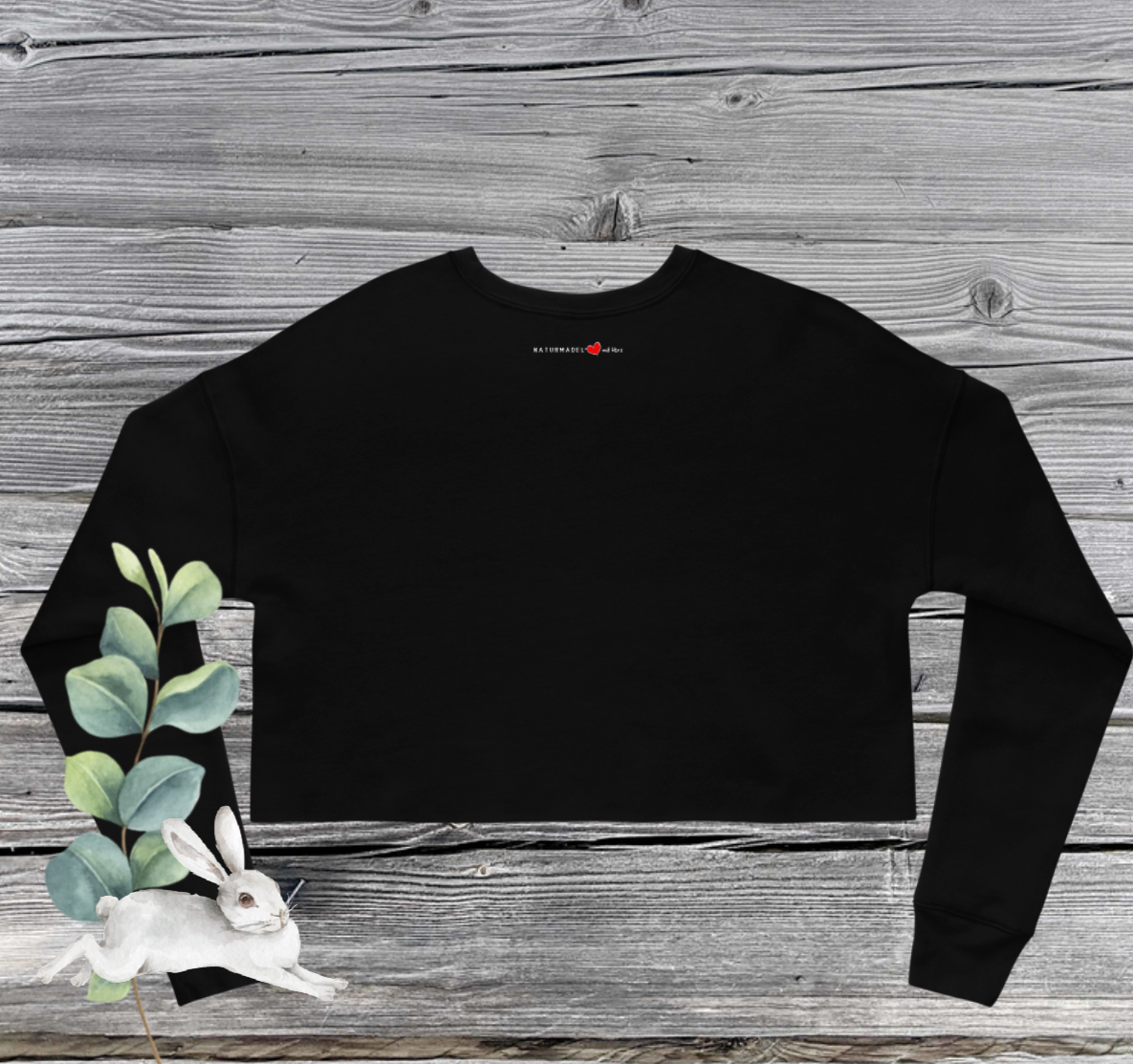 FASHION DESIGN - EXCLUSIV UND EINZIGARTIGER CROP PULLOVER - MIT NATURMÄDEL® TIERLIEBE AQUARELL DESIGN, www.naturmaedel.shop