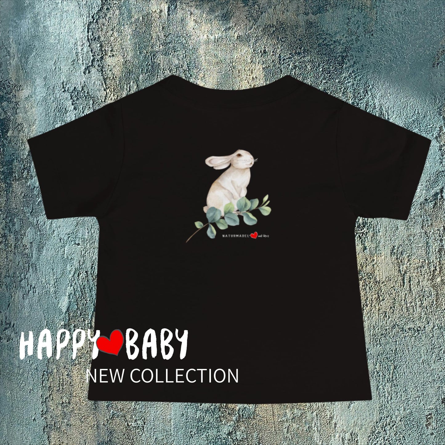 TRUE LOVE - EINZIGARTIGES KURZÄRMLIGES BABY T-SHIRT - PREMIUM GEKÄMMTE BAUMWOLLE - NATURMÄDEL® TIERLIEBE AQUARELL DESIGN AUS UNSERER HAPPY BABY COLLECTION., www.naturmaedel.com