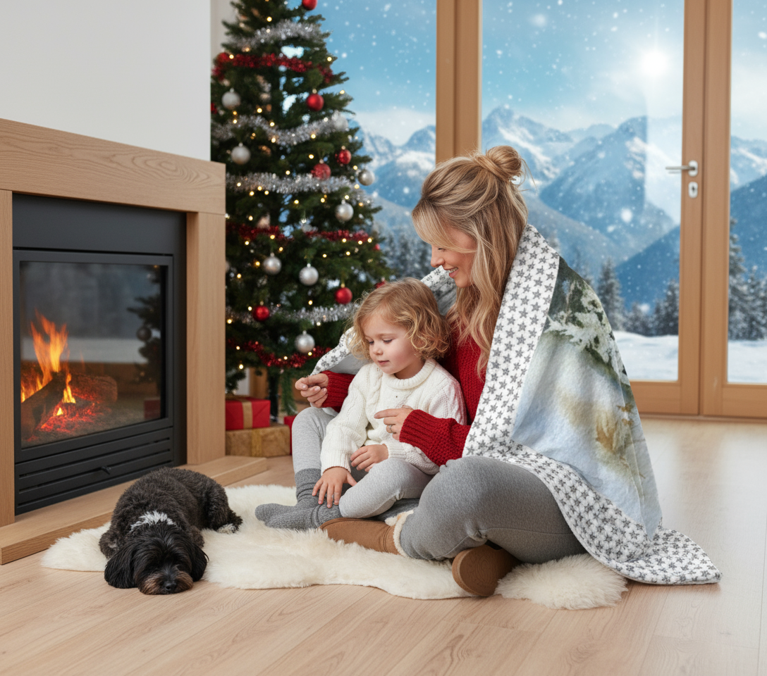 NATURMAEDEL_-WEIHNACHTSZAUBER-KUSCHELDECKE-TAGESDECKE-SCHUTZENGEL MIT HERZ-SILBERSTERNE-VORLAGEMOG5_-WALDSCHNEEHUTETEN- WEIHNACHTSGESCHENKE - www.naturmaedel.shop_ 