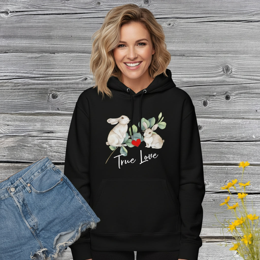 NATURMAEDEL® - PREMIUM ECO BAUMWOLLE UNISEX HOODIE - EXCLUSIVER NATURMÄDEL® TIERLIEBE AUFDRUCK, FORNE U. HINTEN. DESIGNED by VERENA U. JANINA VerJa.ME® - 2.1 - www.naturmaedel.com -