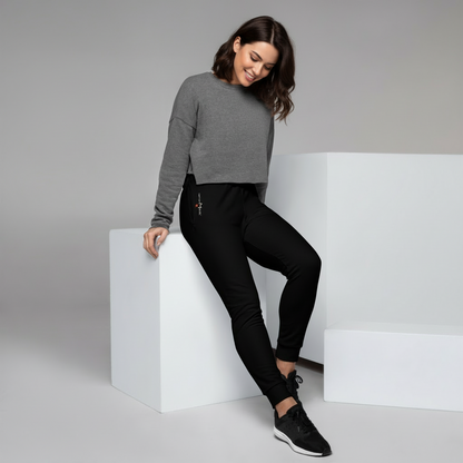 NATURMÄDEL® CLASSIC BASIC - EXCLUSIVE ATMUNGSAKTIVE, ELASTISCHE HIGHTECH DAMEN JOGGINGHOSE IM LOUNGEWEAR LOOK. WUNDERSCHÖNER KOMBIPARTNER FÜR ALLE GELEGENHEITEN. - FARBE SCHWARZ - DESIGN Verena by VerJa.ME® - www.naturmaedel.shop - 