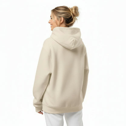 NATURMAEDEL® CLASSIC BASIC - UNISEX OVERSIZED HEAVXWEIGHT HOODIE - FARBE DUST - PREMIUM LOUNGEWEAR - BAUMWOLLE - ATMUNGSAKTIV - NATURMAEDEL® EXCLUSIV LOGO RECHTER ÄRMEL - GOLDDRUCK - DESIGNED VERENA U. JANINA by VerJa.ME® - 1.5- www.naturmaedel.shop - 
