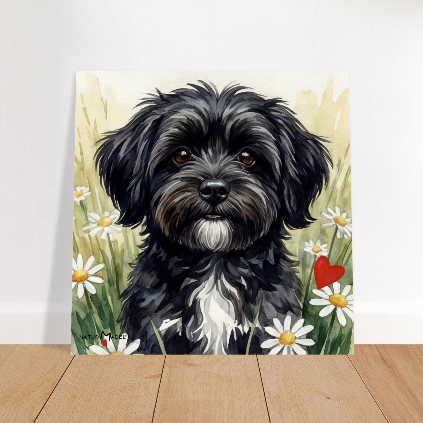 NATURMAEDEL® CREATIV DESIGN - „AIMEE“ HAVANESERHUENDIN - WANDBILD AQUARELL  - POSTER KUNSTDRUCK - MUSEUMSQUALITAET 250g -KÜCHE WANDDEKO - Design Verena u. Janina Boehler by VerJa.ME® - 1.15 - www.naturmaedel.shop - 
