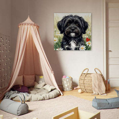 NATURMAEDEL® CREATIV DESIGN - „AIMEE“ HAVANESERHUENDIN - WANDBILD AQUARELL  - POSTER KUNSTDRUCK - MUSEUMSQUALITAET 250g - KINDERZIMMER WANDDEKO - Design Verena u. Janina Boehler by VerJa.ME® - 1.3 - www.naturmaedel.shop -  