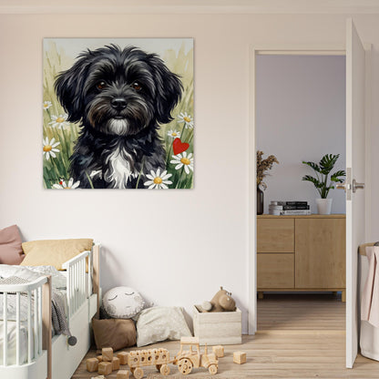 NATURMAEDEL® CREATIV DESIGN - „AIMEE“ HAVANESERHUENDIN - WANDBILD AQUARELL  - POSTER KUNSTDRUCK - MUSEUMSQUALITAET 250g - KINDERZIMMER WANDDEKO - Design Verena u. Janina Boehler by VerJa.ME® - 1.4 - www.naturmaedel.shop - 