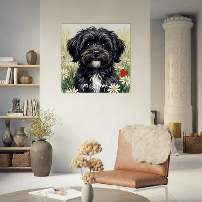 NATURMAEDEL® CREATIV DESIGN - „AIMEE“ HAVANESERHUENDIN - WANDBILD AQUARELL  - POSTER KUNSTDRUCK - MUSEUMSQUALITAET 250g - WOHNZIMMER WANDDEKO - Design Verena u. Janina Boehler by VerJa.ME® - 1.6 - www.naturmaedel.shop - 
