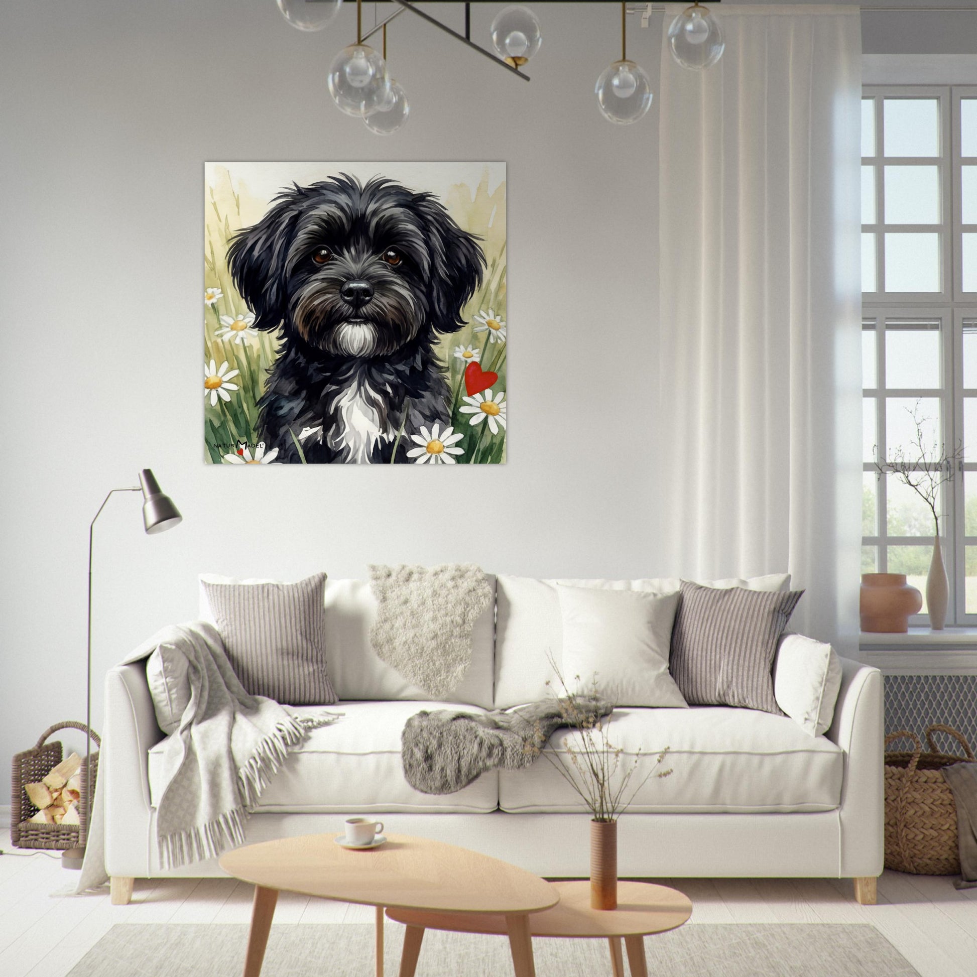 NATURMAEDEL® CREATIV DESIGN - „AIMEE“ HAVANESERHUENDIN - WANDBILD AQUARELL  - POSTER KUNSTDRUCK - MUSEUMSQUALITAET 250g - WOHNZIMMER WANDDEKO - Design Verena u. Janina Boehler by VerJa.ME® - 1.9 - www.naturmaedel.shop -  
