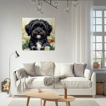 NATURMAEDEL® CREATIV DESIGN - „AIMEE“ HAVANESERHUENDIN - WANDBILD AQUARELL  - POSTER KUNSTDRUCK - MUSEUMSQUALITAET 250g - WOHNZIMMER WANDDEKO - Design Verena u. Janina Boehler by VerJa.ME® - 1.9 - www.naturmaedel.shop -  