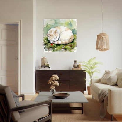 NATURMAEDEL® CREATIV DESIGN "KATER CARLO" - AQUARELL KUNST-POSTER - Museumsqualitaet 250g Premiumpapier - GLÜCKSGEFÜHLE PUR - Wandbild Ess-, Wohnzimmer-  Design Verena u. Janina Boehler by VerJa.ME® - 1.10 - www.naturmaedel.shop - 