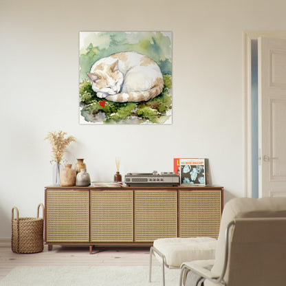 NATURMAEDEL® CREATIV DESIGN "KATER CARLO" - AQUARELL KUNST-POSTER - Museumsqualitaet 250g Premiumpapier - GLÜCKSGEFÜHLE PUR - Wandbild Ess-, Wohnzimmer-  Design Verena u. Janina Boehler by VerJa.ME® - 1.11 - www.naturmaedel.shop -