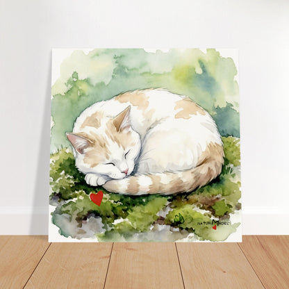 NATURMAEDEL® CREATIV DESIGN "KATER CARLO" - AQUARELL KUNST-POSTER - Museumsqualitaet 250g Premiumpapier - GLUECKSGEFÜHLE PUR - Wandbild Schlafzimmer  -  Design Verena u. Janina Boehler by VerJa.ME® - 1.20 - www.naturmaedel.shop - 