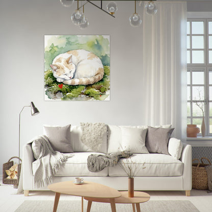 NATURMAEDEL® CREATIV DESIGN "KATER CARLO" - AQUARELL KUNST-POSTER - Museumsqualitaet 250g Premiumpapier - GLÜCKSGEFÜHLE PUR - Wandbild Wohnzimmer-  Design Verena u. Janina Boehler by VerJa.ME® - 1.6 - www.naturmaedel.shop - 
