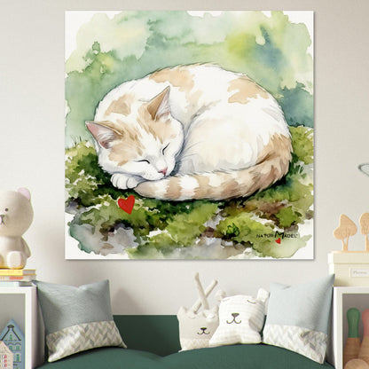 NATURMAEDEL® CREATIV DESIGN "KATER CARLO" - AQUARELL KUNST-POSTER - Museumsqualitaet 250g Premiumpapier - Wunderschoene Farben und Design -GLÜCKSGEFÜHLE PUR - Wandbild für Kinder-, u. Jugendzimmer -  Design Verena u. Janina Boehler by VerJa.ME® - 1.1 - www.naturmaedel.shop - 
