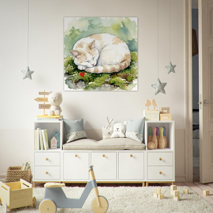 NATURMAEDEL® CREATIV DESIGN "KATER CARLO" - AQUARELL KUNST-POSTER - Museumsqualitaet 250g Premiumpapier - Wunderschoene Farben und Design -GLÜCKSGEFÜHLE PUR - Wandbild für Kinder-, u. Jugendzimmer -  Design Verena u. Janina Boehler by VerJa.ME® - 1.3 - www.naturmaedel.shop - 