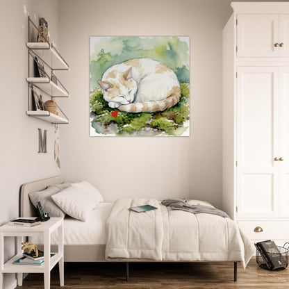 NATURMAEDEL® CREATIV DESIGN "KATER CARLO" - AQUARELL KUNST-POSTER - Museumsqualitaet 250g Premiumpapier - Wunderschoene Farben und Design -GLÜCKSGEFÜHLE PUR - Wandbild für Kinder-, u. Jugendzimmer -  Design Verena u. Janina Boehler by VerJa.ME® - 1.4 - www.naturmaedel.shop - 