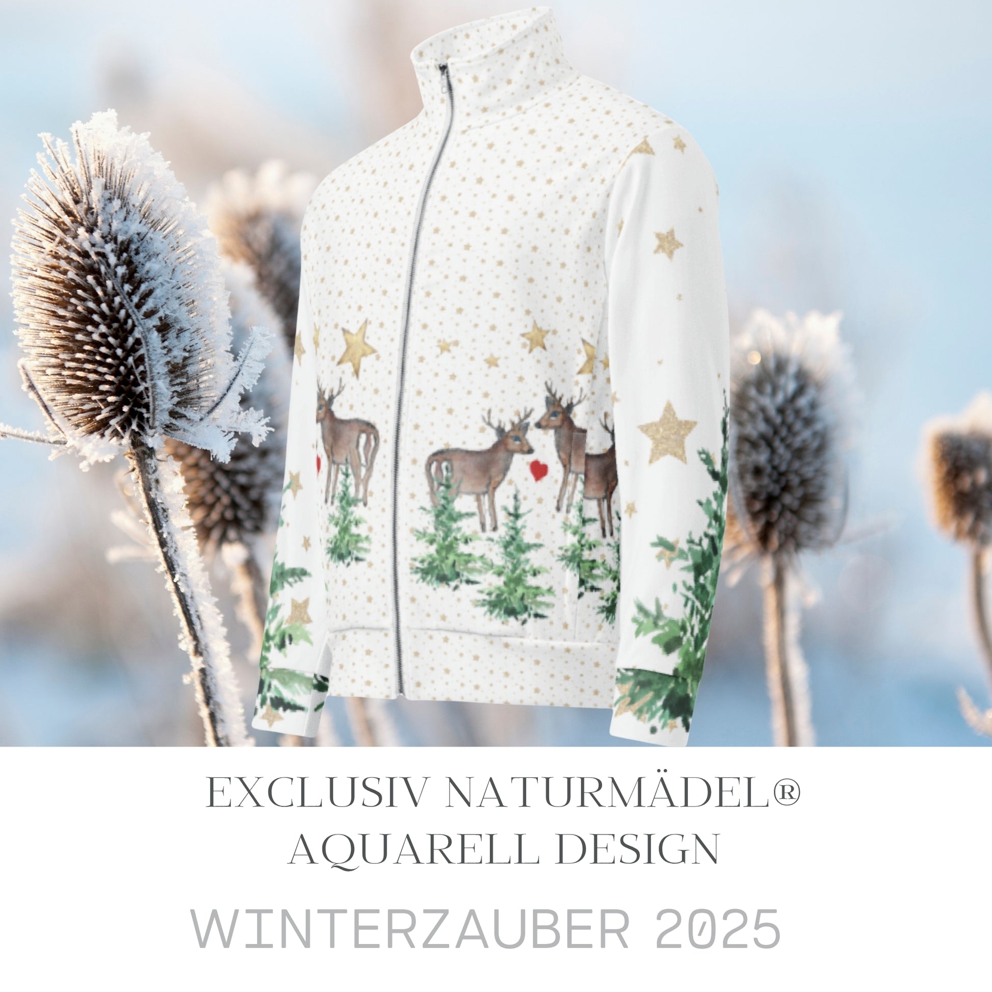 NATURMAEDEL_DESIGN_TIERLIEBE._-_WINTERZAUBER_2024_FUNKTIONELLE_ELASTISCHE_DAMEN_DESIGNER_FREIZEITJACKE_IM_EXCLUSIVEN_NATURM_DEL_AQUARELL_DRUCK._DESIGN_HANDMADE_by_VerJa.ME_-_AQUARELL_HIRSCHE_-_CREATOR_V.BOEHLER_3-_www.naturmaedel.shop
