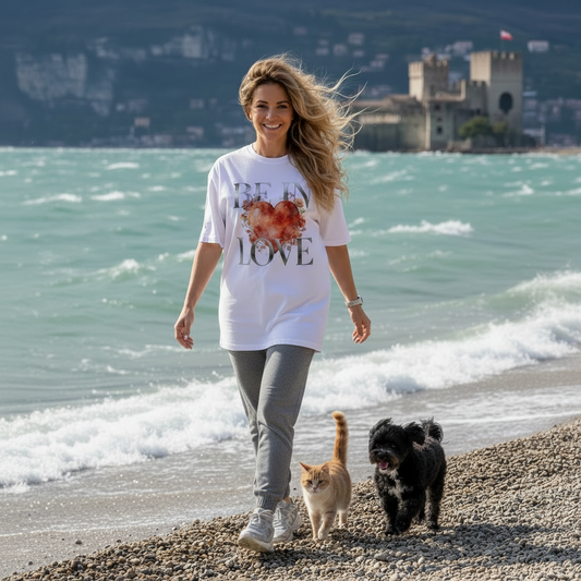 NATURMAEDEL® EDLE LIMITED GESCHENKIDEEN - NEW STYLE SILBER EDITION. SUPER BEQUEMES OVERSIZED UNISEX BIO-BAUMWOLL T-SHIRT MIT EDLEM NATURMAEDEL® CREATIV DRUCKDESIGN - DESIGNED VERENA U. JANINA BY VerJa.ME - JANINA AIMEE U. CARLO - 1.16- www.naturmaedel.shop - 