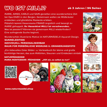 NATURMAEDEL® GANZ BESONDERES FRUEHLINGS-, OSTER- BILDER- U. VORLESEBUCH AB 3 - 99 JAHREN. XXL 94 SEITEN EDEL PREMIUM SEIDENMATT BESCHICHTUNG, SOFTCOVER VERSION. 20x20 cm, 8x8“ Zoll . NATURMAEDEL HERZENSKINDER COLLECTION - DESIGN BY VERENA U. JANINA BOEHLER 1.1 - www.naturmaedel.shop -  