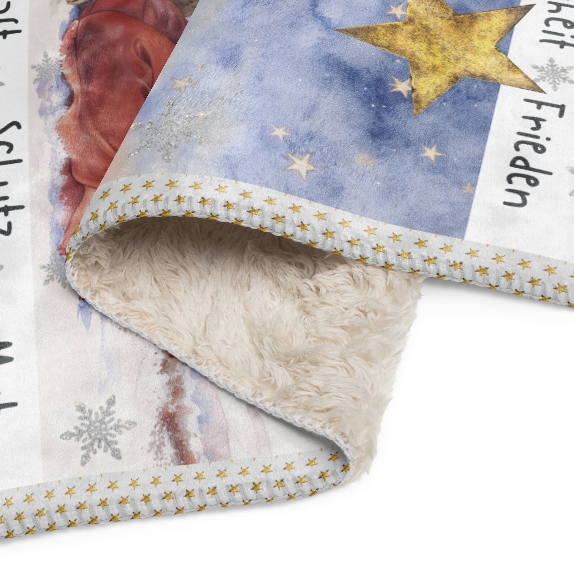 NATURMAEDEL® NEUJAHRSWUENSCHE 2026. LIMITED EDITION. EXCLUSIVE SHERPA DECKE, MIT EINZIGARTIGEM NATURMAEDEL® NEUES JAHR 2026, KRAFTTIER WOLF DESIGN. LIEBEVOLLER DESIGNERDRUCK. DESIGN VERENA U. JANINA by VerJa.ME® -  1.8 - www.naturmaedel.shop - 