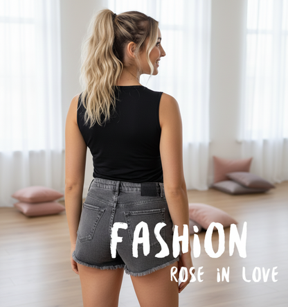 NATURMAEDEL® SUPER STRETCH, FIGURBETONTES, DESIGNER YOGA UND FITNESS TANK TOP. EXCLUSIVE FUNKTIONALITÄT UND BEQUEMLICHKEIT. DAS EXCLUSIVE NATURMAEDEL® DESIGN ROSE IN LOVE, BE HAPPY BE YOU SORGEN FÜR LEBENSFREUDE PUR- 2. - www.naturmaedel.shop -