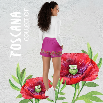 NATURMAEDEL® TOSCANA AQUARELL MOHNBLUMEN DESIGN. ROMANTISCHE, WUNDERSCHÖNE UND SEHR BEQUEME  DESIGNER HIGH-TECH MIKROFASER SHORTS DIE KEINE WÜNSCHE OFFEN LÄSST.  GUTE LAUNE GARANTIERT. NATURMAEDEL CIARA - www.naturmaedel.shop -