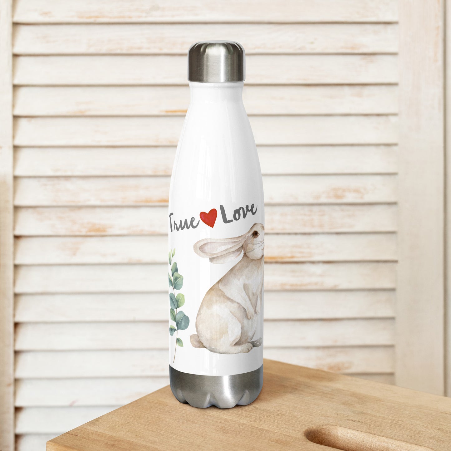 NATURMAEDEL® WAHRE LIEBE - STAINLESS STEEL EDELSTAHL DESIGNER TRINKFLASCHE – EXCLUSIV NATURMAEDEL® TIERLIEBE AQUARELL DESIGN- EDEL SCHRIFTZUG TRUE LOVE - 
DESIGNED BY VERENA U. JANINA BOEHLER - TREVI BRUNNEN -  1.2 - www.naturmaedel.shop - 