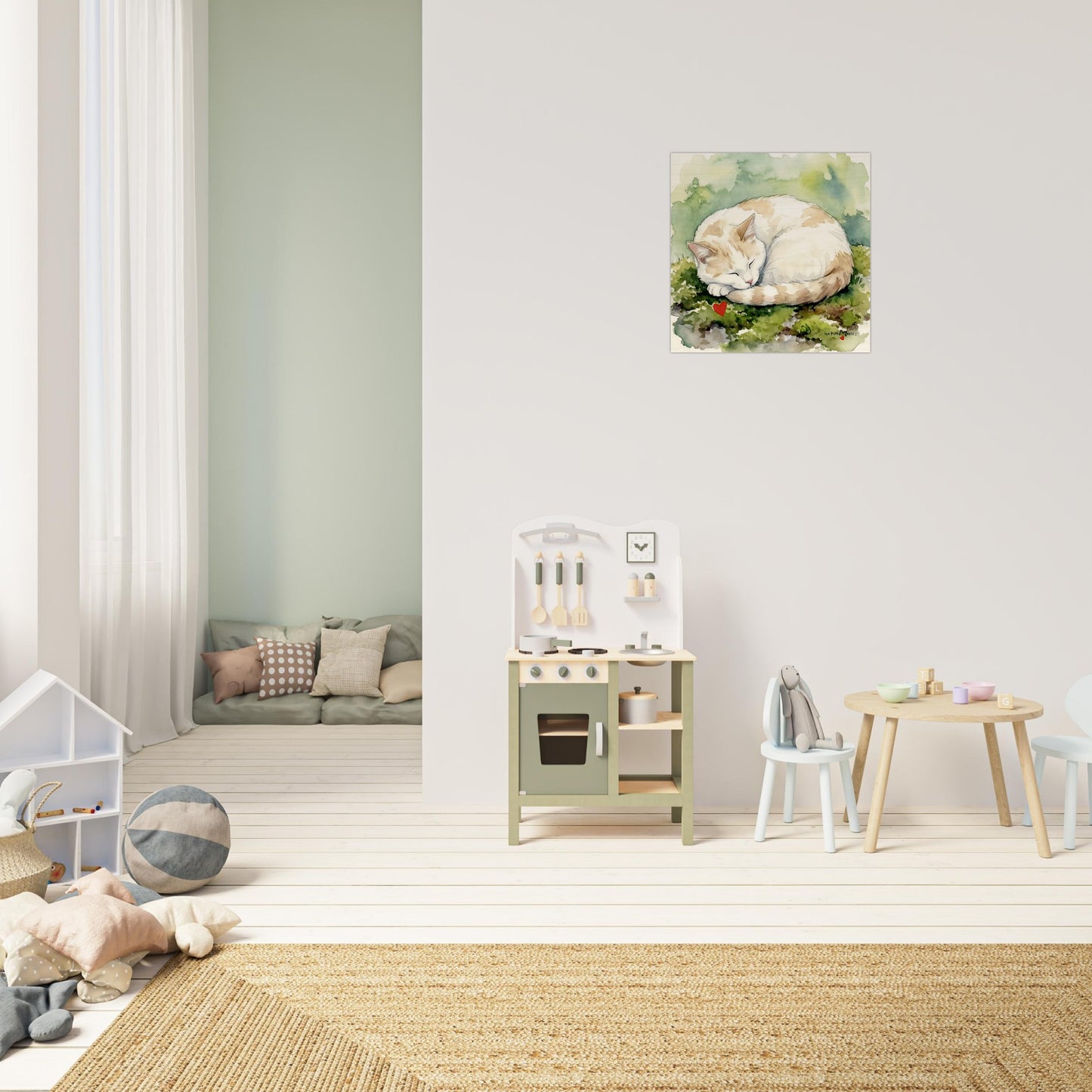 NATURMAEDEL® Wertvoller Holzdruck Wandbild „Kater Carlo“ aus WO IST MILLI? - Natürliches Birkenholz - SAMMELEDITION NATURMAEDEL® HERZENSKINDER - Design Verena u. Janina Boehler by VerJa.ME® - für Glücksmomente im Kinderzimmer - 1.2- www.naturmaedel.shop - 