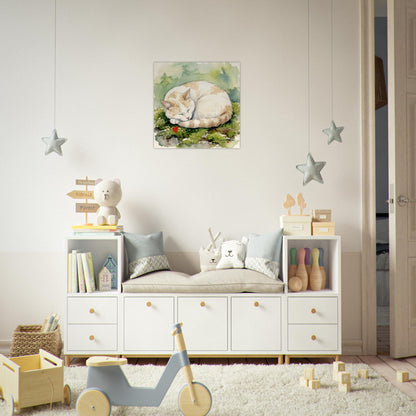 NATURMAEDEL® Wertvoller Holzdruck Wandbild „Kater Carlo“ aus WO IST MILLI? - Natürliches Birkenholz - SAMMELEDITION NATURMAEDEL® HERZENSKINDER - Design Verena u. Janina Boehler by VerJa.ME® - für Glücksmomente im Kinderzimmer - 1.3- www.naturmaedel.shop - 