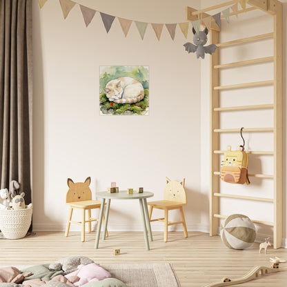 NATURMAEDEL® Wertvoller Holzdruck Wandbild „Kater Carlo“ aus WO IST MILLI? - Natürliches Birkenholz - SAMMELEDITION NATURMAEDEL® HERZENSKINDER - Design Verena u. Janina Boehler by VerJa.ME® - für Glücksmomente im Kinderzimmer - 1.4- www.naturmaedel.shop - 
