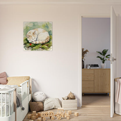 NATURMAEDEL® Wertvoller Holzdruck Wandbild „Kater Carlo“ aus WO IST MILLI? - Natürliches Birkenholz - SAMMELEDITION NATURMAEDEL® HERZENSKINDER - Design Verena u. Janina Boehler by VerJa.ME® - für Glücksmomente im Kinderzimmer - 1.5- www.naturmaedel.shop - 
