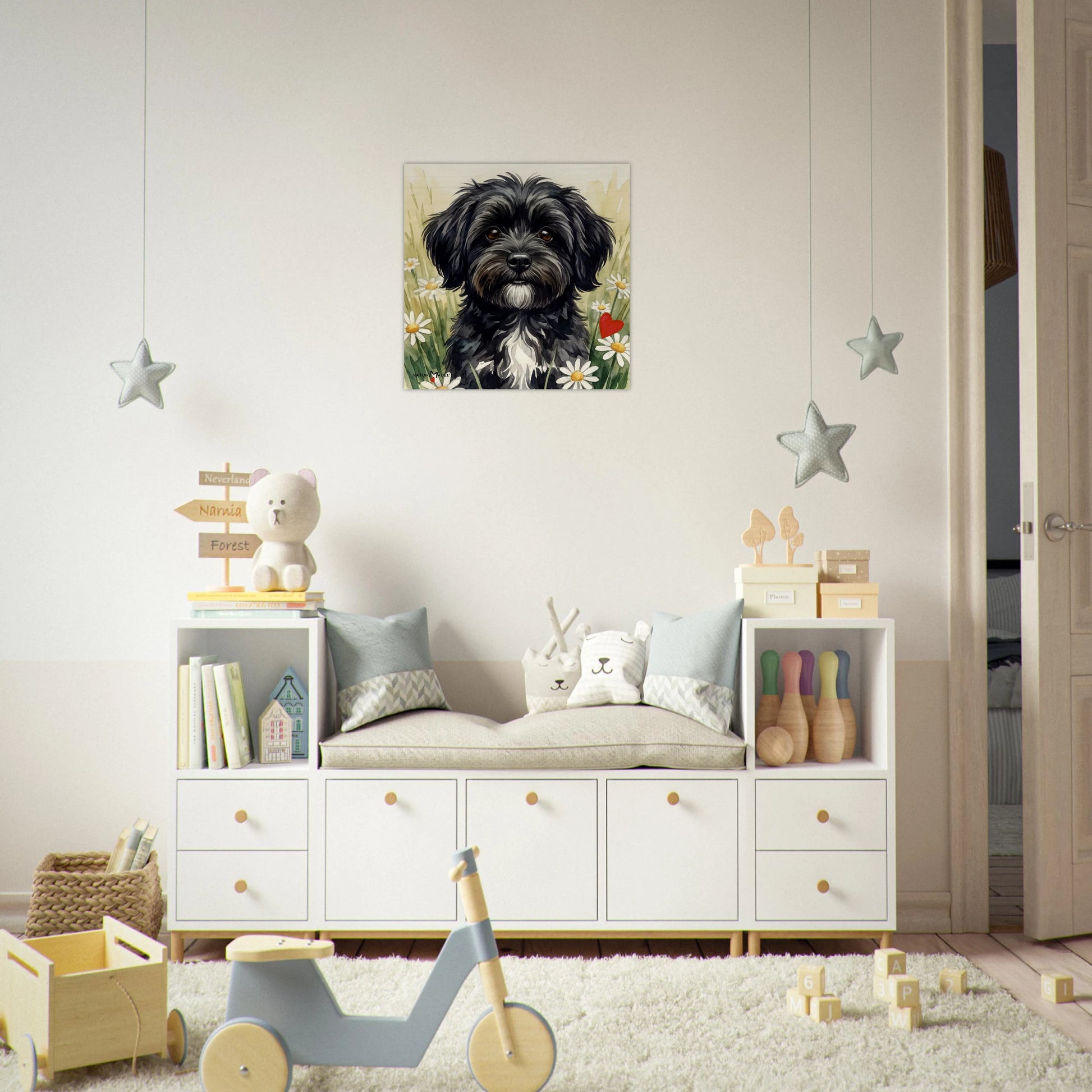NATURMAEDEL® Wertvolles Wandbild Holzdruck „AIMEE, TRUE LOVE“ aus WO IST MILLI? WUNDERSCHOENE SAMMELEDITION Natürliches Birkenholz - ORIGINAL NATURMAEDEL CREATIV DESIGN Verena u. Janina Boehler ba VerJa.ME® - KINDERZIMMER - 1.5 - www.naturmaedel.shop - 