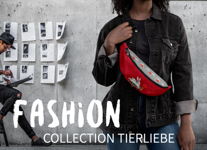 WUNDERSCHÖNE GÜRTELTASCHE MIT LIEBEVOLL GESTALTETEM NATURMÄDEL® TIERLIEBE AQUARELL DESIGN, www.naturmaedel.shop