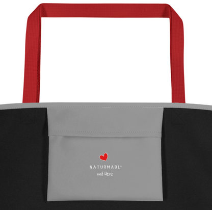 TRUE LOVE - TRENDI FREIZEIT- UND BADETASCHE MIT EXCLUSIVEM NATURMÄDEL® TIERLIEBE DESIGN, www.naturliebe.shop