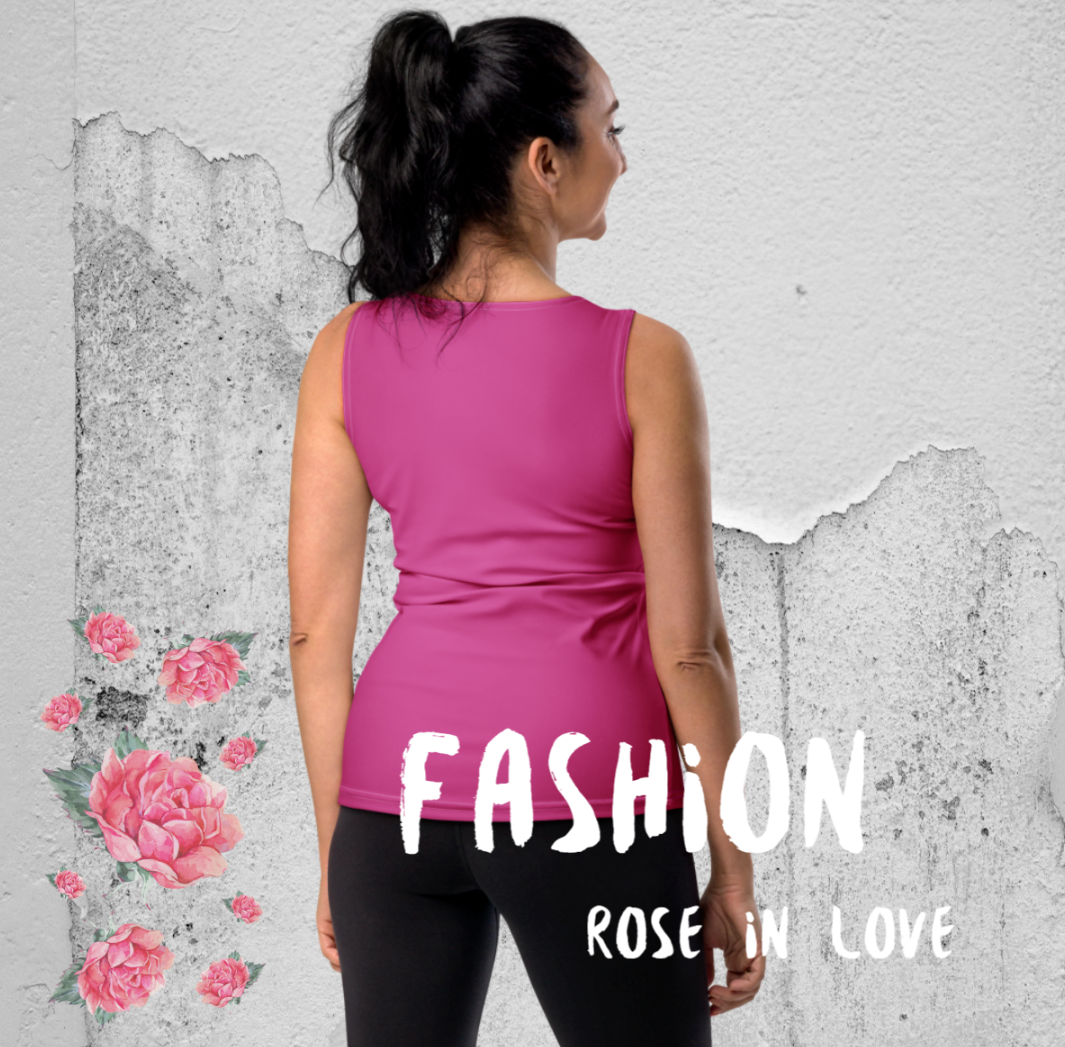 SUPER STRETCH, FIGURBETONTES, DESIGNER YOGA UND FITNESS TANK TOP. EXCLUSIVE FUNKTIONALITÄT UND BEQUEMLICHKEIT. DAS NATURMÄDEL® DESIGN ROSE IN LOVE, BE HAPPY BE YOU SORGEN FÜR LEBENSFREUDE PUR - www.naturmaedel.shop 