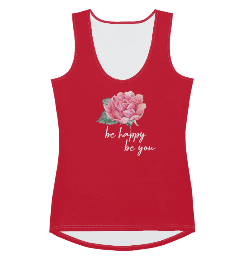FIGURBETONTES, DESIGNER YOGA UND FITNESS TANK TOP –SUPER ELASTISCH, EXCLUSIVE FUNKTIONALITÄT UND BEQUEMLICHKEIT. DAS NATURMÄDEL® DESIGN ROSE IN LOVE, BE HAPPY BE YOU SORGEN FÜR LEBENSFREUDE PUR - www.naturmaedel.shop