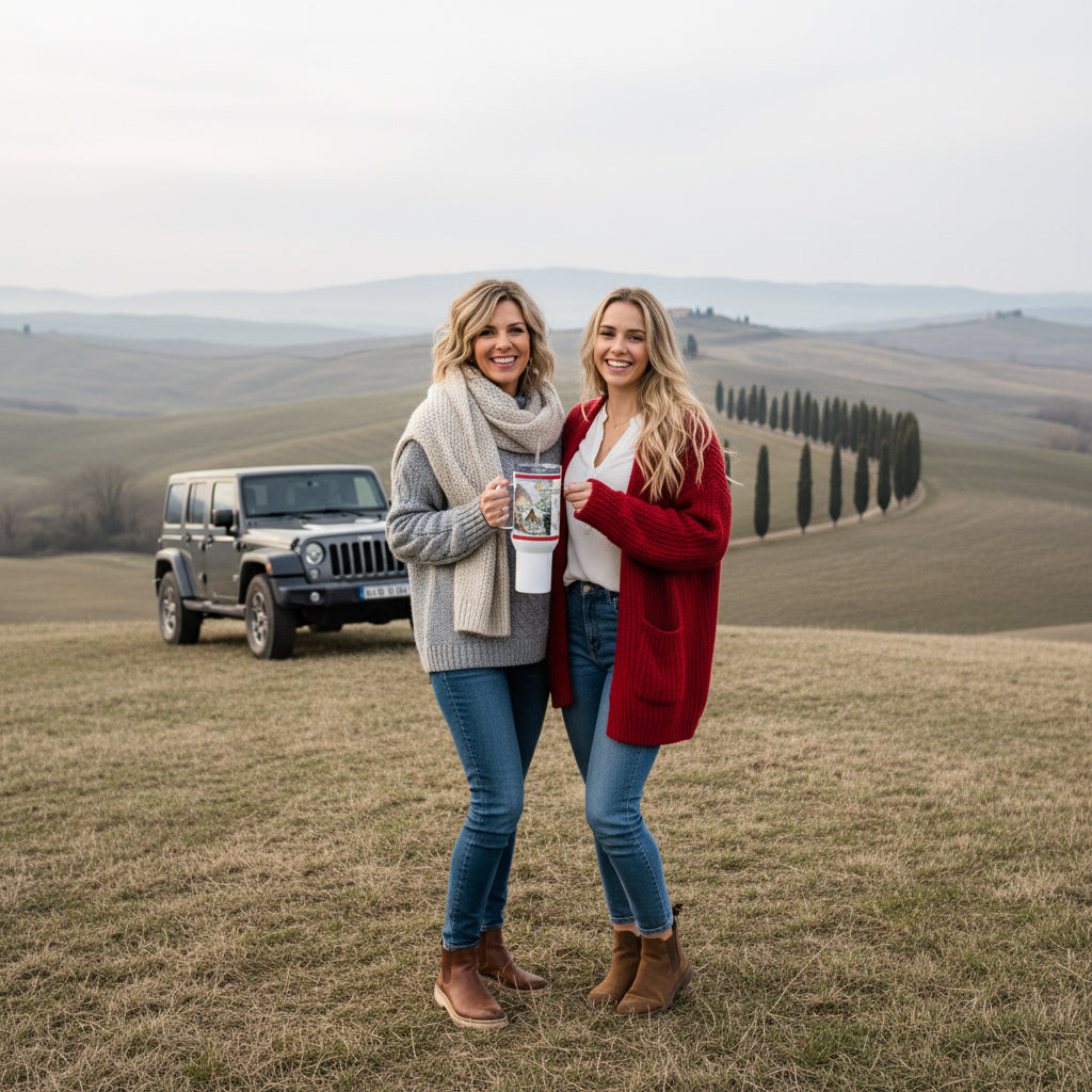 NATURMAeDEL_-_WINTERZAUBER_-_TRAVEL_MUG_-_MUTTER U. TOCHTER_IN_DER_TOSCANA_-_www.naturmaedel.shop -