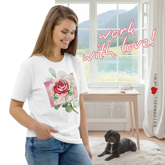 NATURMÄDEL® WORK WITH LOVE LIMITED EDITION,  UNISEX BIO BAUMWOLL MOTIVATIONS T-SHIRT - www.naturmaedel.shop - 