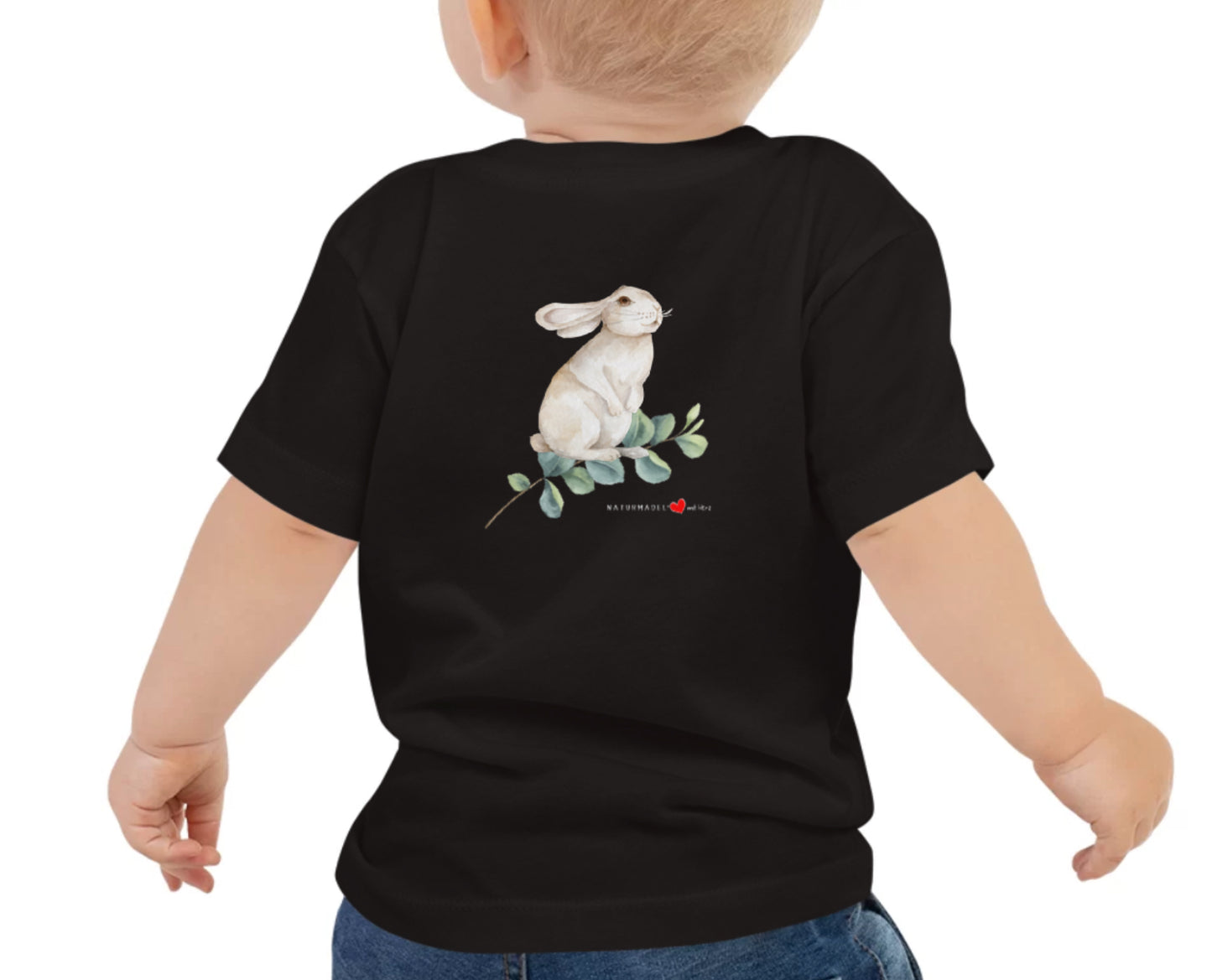TRUE LOVE - EINZIGARTIGES KURZÄRMLIGES BABY T-SHIRT - PREMIUM GEKÄMMTE BAUMWOLLE - NATURMÄDEL® TIERLIEBE AQUARELL DESIGN AUS UNSERER HAPPY BABY COLLECTION, www.naturmaedel.com
