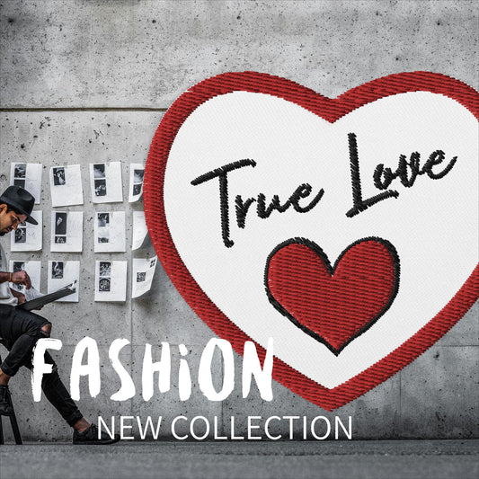 KLEIN ABER OHO - NEW FASHION GESTICKTE DESIGNER AUFNÄHER - TRUE LOVE MIT EXCLUSIVER NATURMÄDEL® CREATIV DESIGN COLLECTION, www.naturmaedel.com