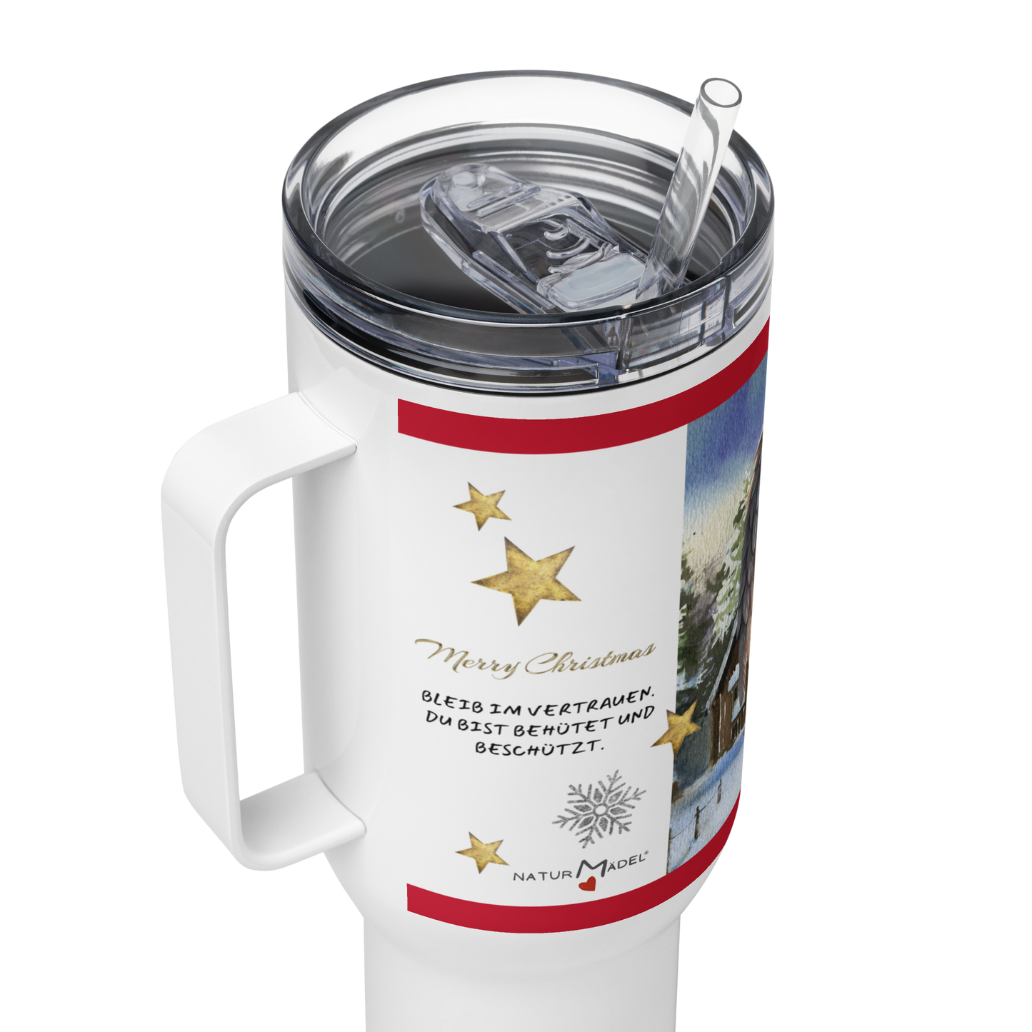 NATURMAeDEL_CREATIV_DESIGN_-_WEIHNACHTSZAUBER_-_TRAVEL_MUG_-_SCHUTZENGEL_-_DU_BIST_BEHUeTET..._-_WEISS_-_SCHUTZENGEL_MIT_HERZ_-_ROTER_RAHMEN_-_8_-_www.naturmaedel.shop -