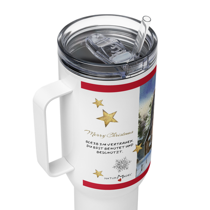 NATURMAeDEL_CREATIV_DESIGN_-_WEIHNACHTSZAUBER_-_TRAVEL_MUG_-_SCHUTZENGEL_-_DU_BIST_BEHUeTET..._-_WEISS_-_SCHUTZENGEL_MIT_HERZ_-_ROTER_RAHMEN_-_8_-_www.naturmaedel.shop -