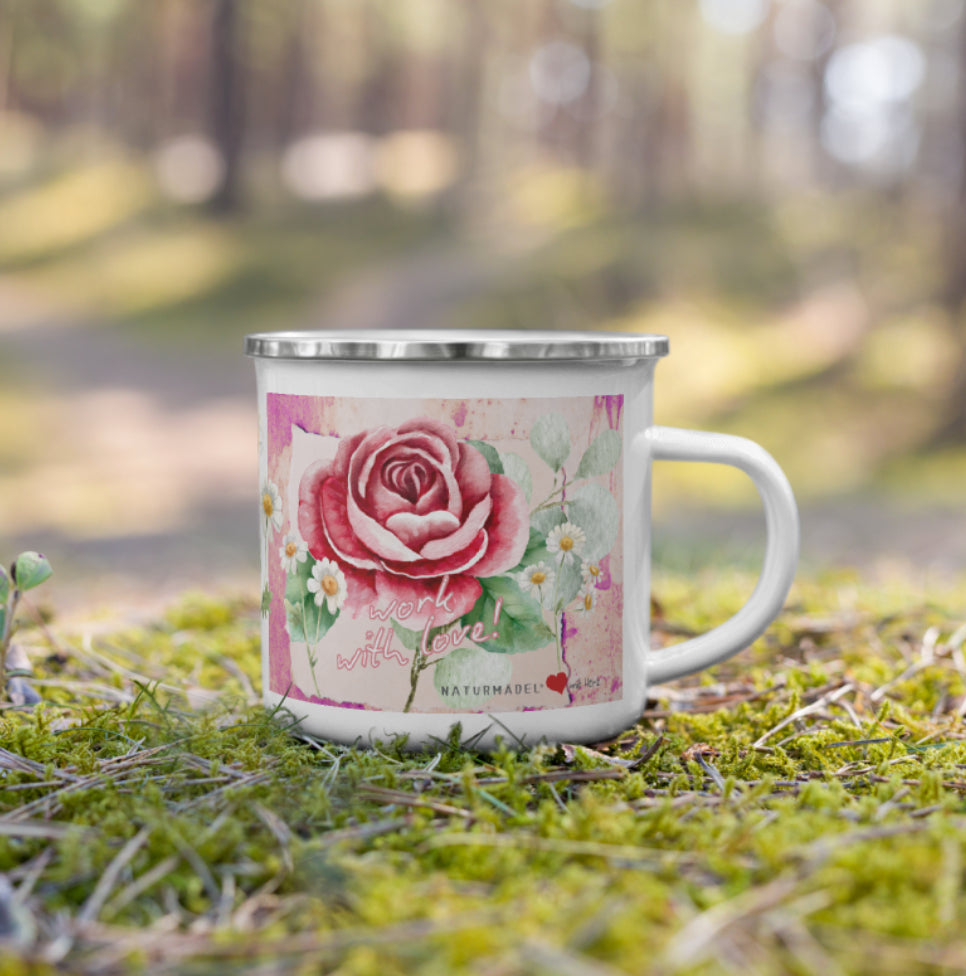 NATURMÄDEL® LIMITED EDITION WORK WITH LOVE EMAILLE BECHER
