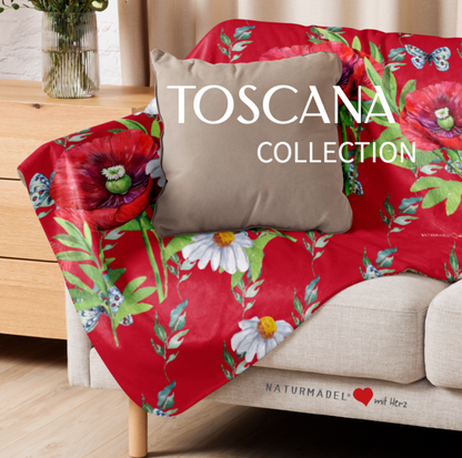 EXCLUSIVE SHERPA DECKE, MIT EINZIGARTIGEM NATURMÄDEL® TOSCANA DESIGN LIEBEVOLL BEDRUCKT. KUSCHELFAKTOR GARANTIERT. www.naturmaedel.shop 