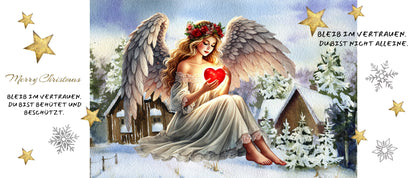 NATURMÄDEL® EXCLUSIV DESIGN - WEIHNACHTSZAUBER - TRAVEL MUG - DEIN WUNDERSCHÖNER UND  PRAKTISCHER  REISEBEGLEITER  MIT PERSÖNLICHER SCHUTZFORMEL