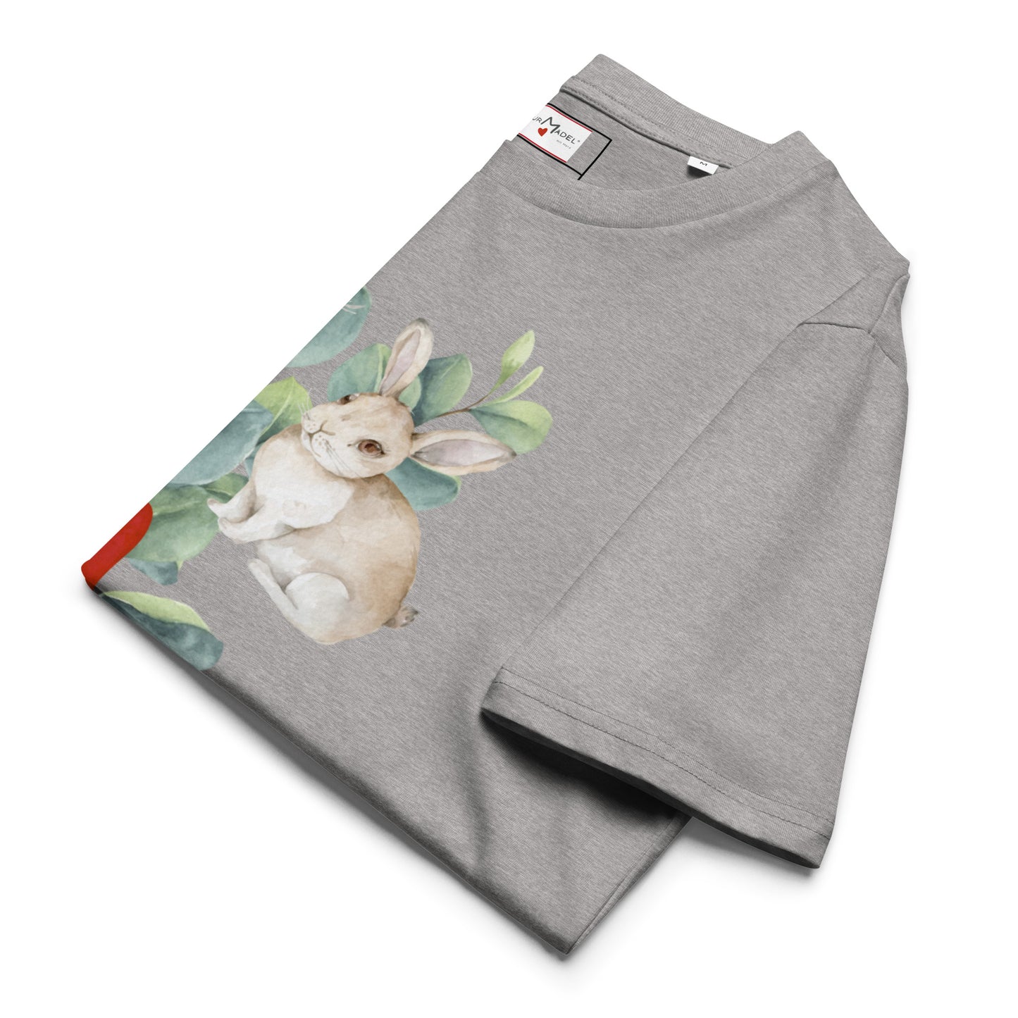NATURMÄDEL® UNISEX ORGANIC BIO COTTON T-SHIRT KURZARM - WOHLGEFÜHL FÜR SENSIBLE HAUT.  NATURMÄDEL® TIERLIEBE AQUARELL DESIGN