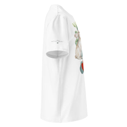 NATURMÄDEL® UNISEX ORGANIC BIO COTTON T-SHIRT KURZARM - WOHLGEFÜHL FÜR SENSIBLE HAUT.  NATURMÄDEL® TIERLIEBE AQUARELL DESIGN